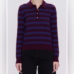 PISTOLA GRETA LONG-SLEEVE POLO SWEATER xl